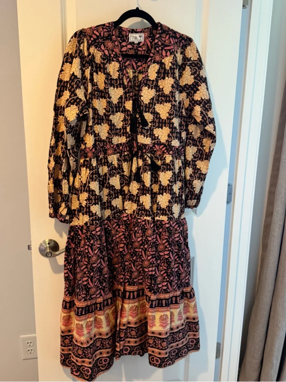 Mille Midi Dress Floral Tiered | M - Picture 1 of 7